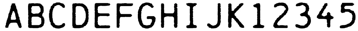 Schriftmuster von Chainprinter.