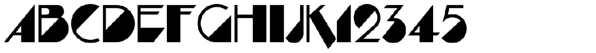 Chromakey typeface specimen.