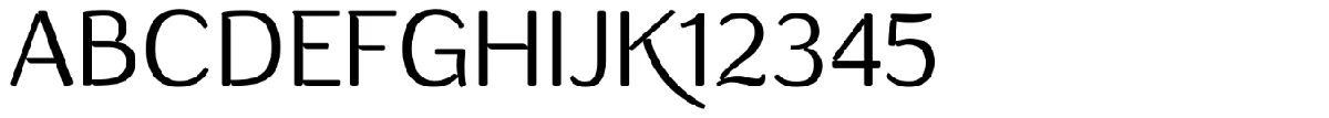 Conceal typeface specimen.