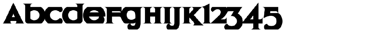 Cyclopentane typeface specimen.