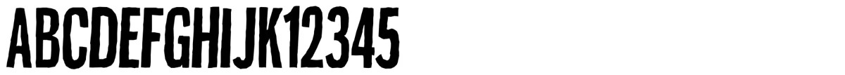 Darkheart 字体样张。