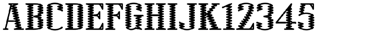 Electric typeface specimen.