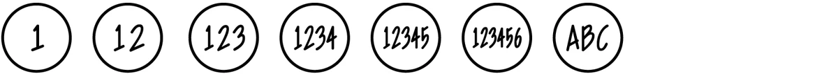 Encercle typeface specimen.