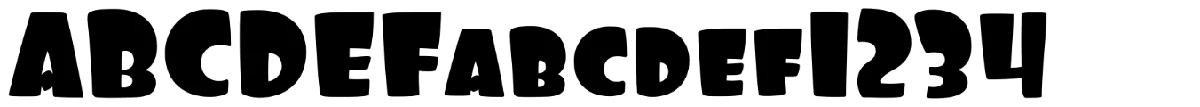 Foo typeface specimen.