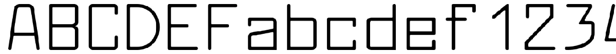 Larabiefontの書体見本。