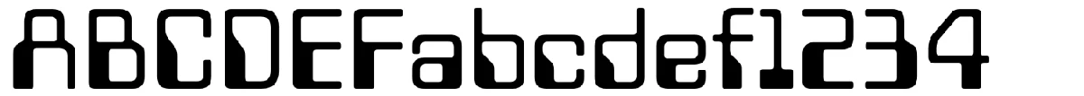 Muestra de la tipografía Minicomputer.