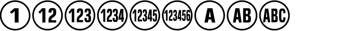 Spécimen de la police Numbers with Rings.