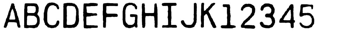 Schriftmuster von PRINTF.