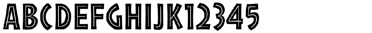 Rainforest typeface specimen.