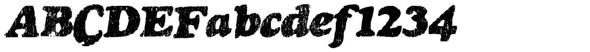 Muestra de la tipografía Rinse.