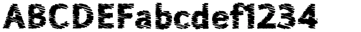 Sewn 字体样张。