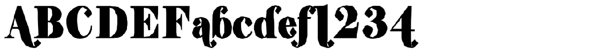 Shifty Chica 2 字体样张。