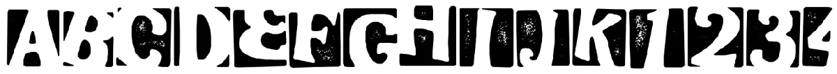 Stampoo typeface specimen.