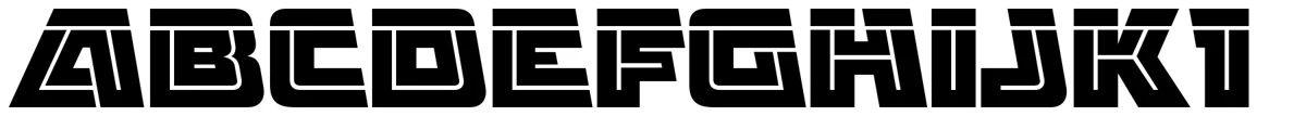Thrusters typeface specimen.