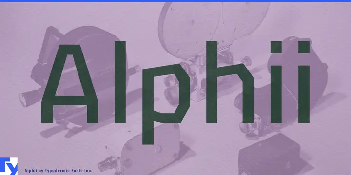 Muestra de la tipografía Alphii