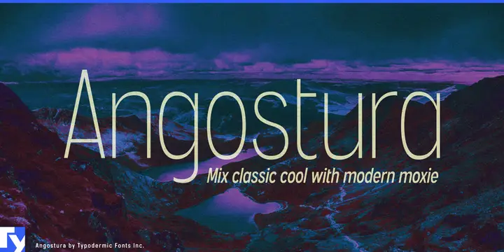 Muestra de la tipografía Angostura
