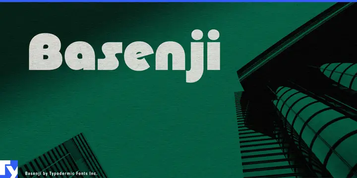 Muestra de la tipografía Basenji