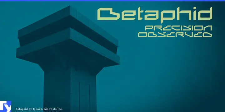 Muestra de la tipografía Betaphid