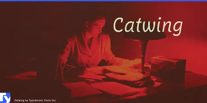 Catwing typeface specimen
