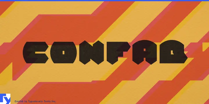 Muestra de la tipografía Confab