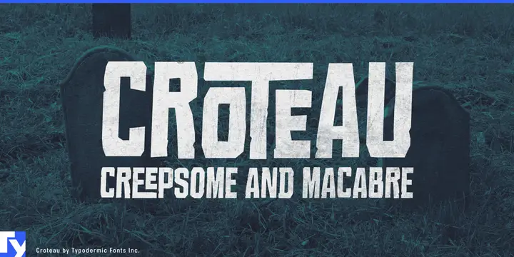 Croteau typeface specimen