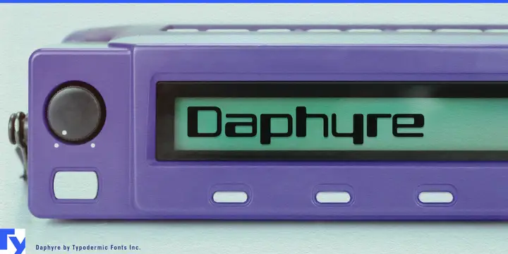 Muestra de la tipografía Daphyre