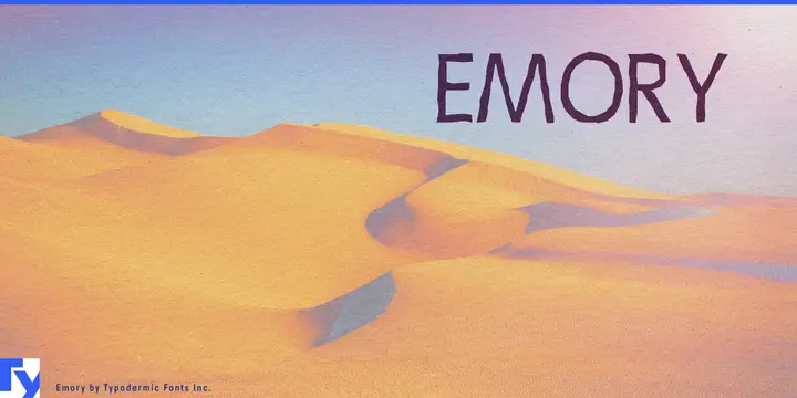 Muestra de la tipografía Emory