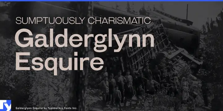 Muestra de la tipografía Galderglynn Esquire