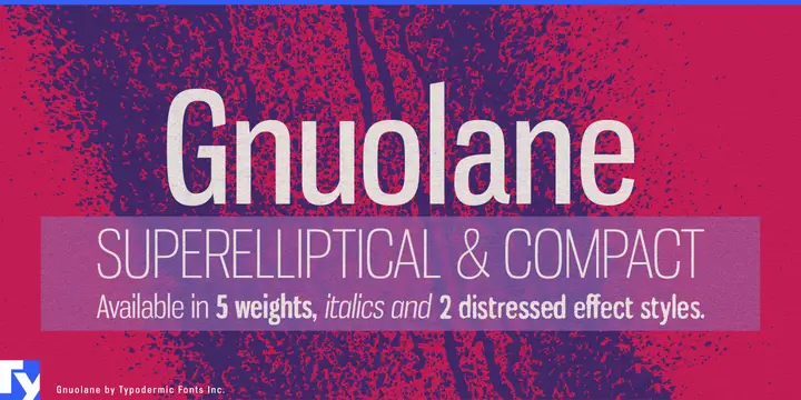 Muestra de la tipografía Gnuolane