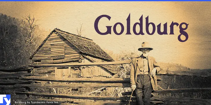 Muestra de la tipografía Goldburg