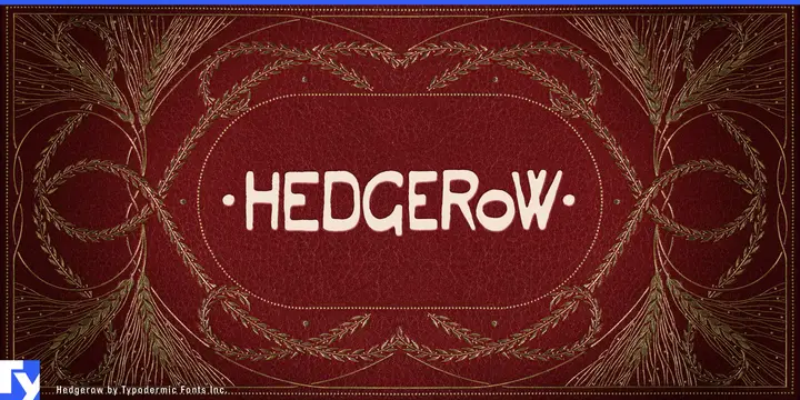Hedgerow typeface specimen