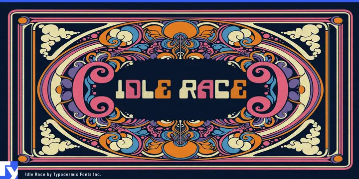 Muestra de la tipografía Idle Race