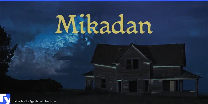 Mikadan typeface specimen
