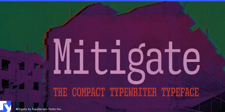 Muestra de la tipografía Mitigate