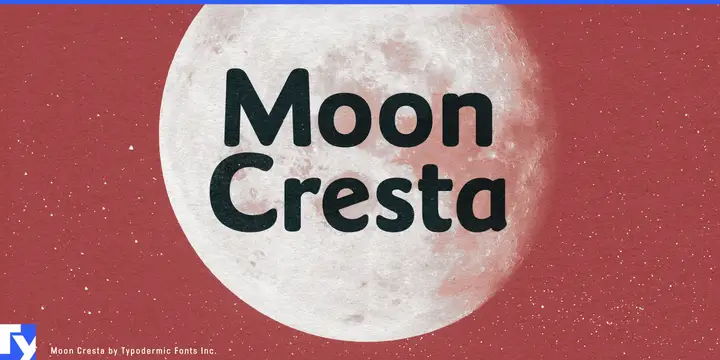 Muestra de la tipografía Moon Cresta