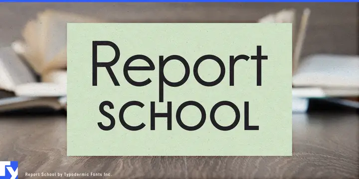 Muestra de la tipografía Report School