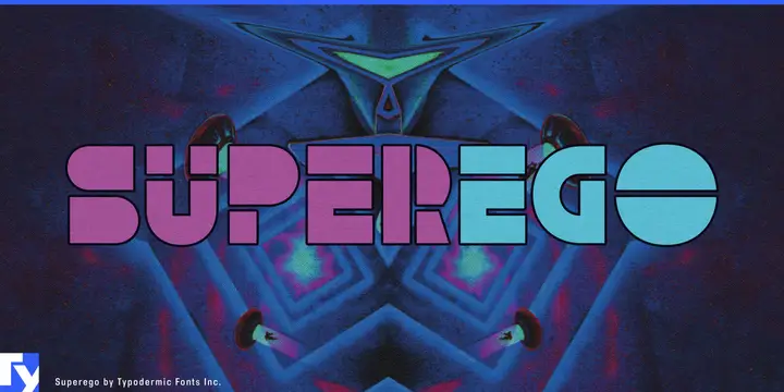 Muestra de la tipografía Superego