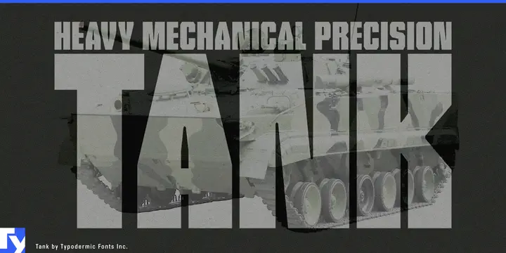 Muestra de la tipografía Tank