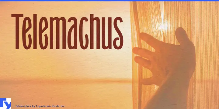 Muestra de la tipografía Telemachus