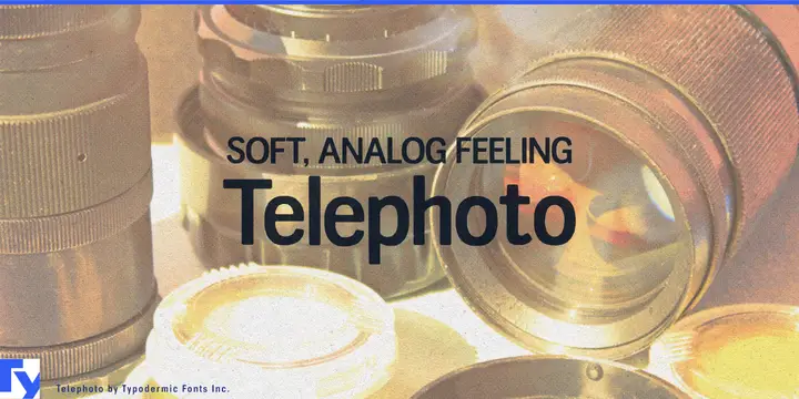 Muestra de la tipografía Telephoto