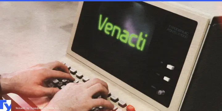 Muestra de la tipografía Venacti