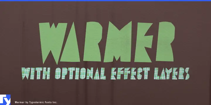 Muestra de la tipografía Warmer