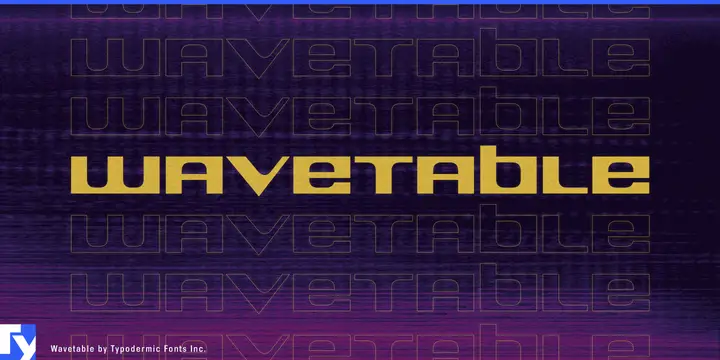 Muestra de la tipografía Wavetable