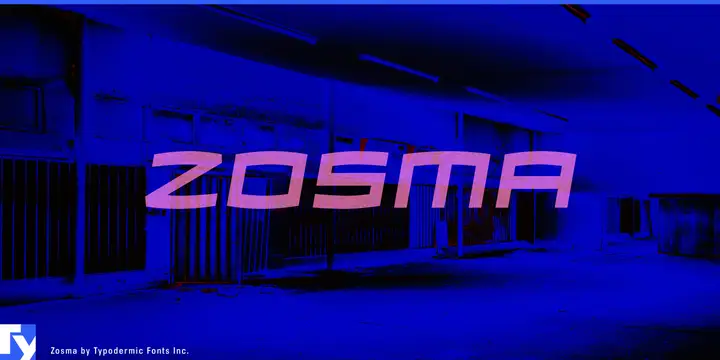 Zosma typeface specimen