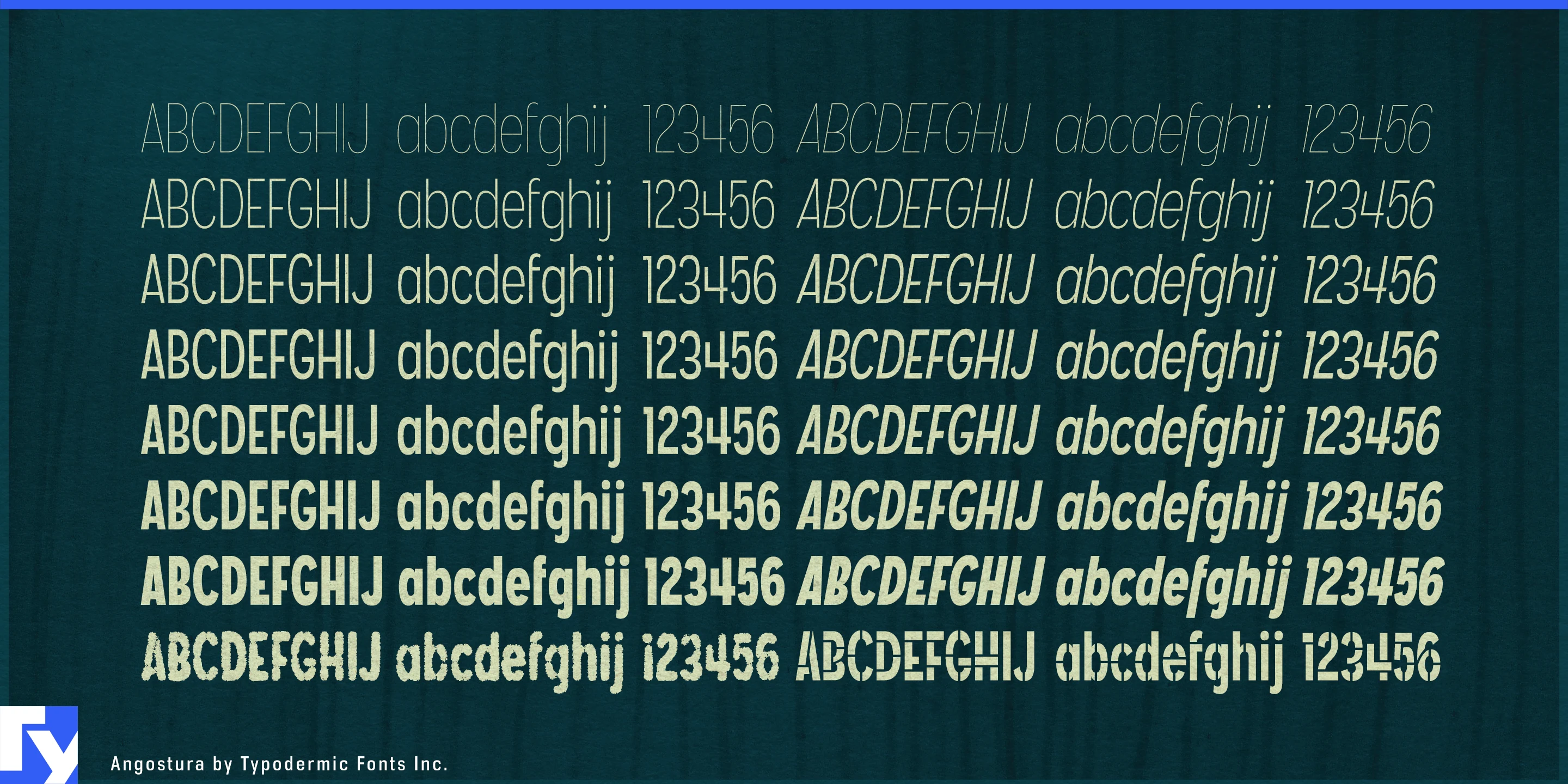 Schriftmuster 4 von Angostura
