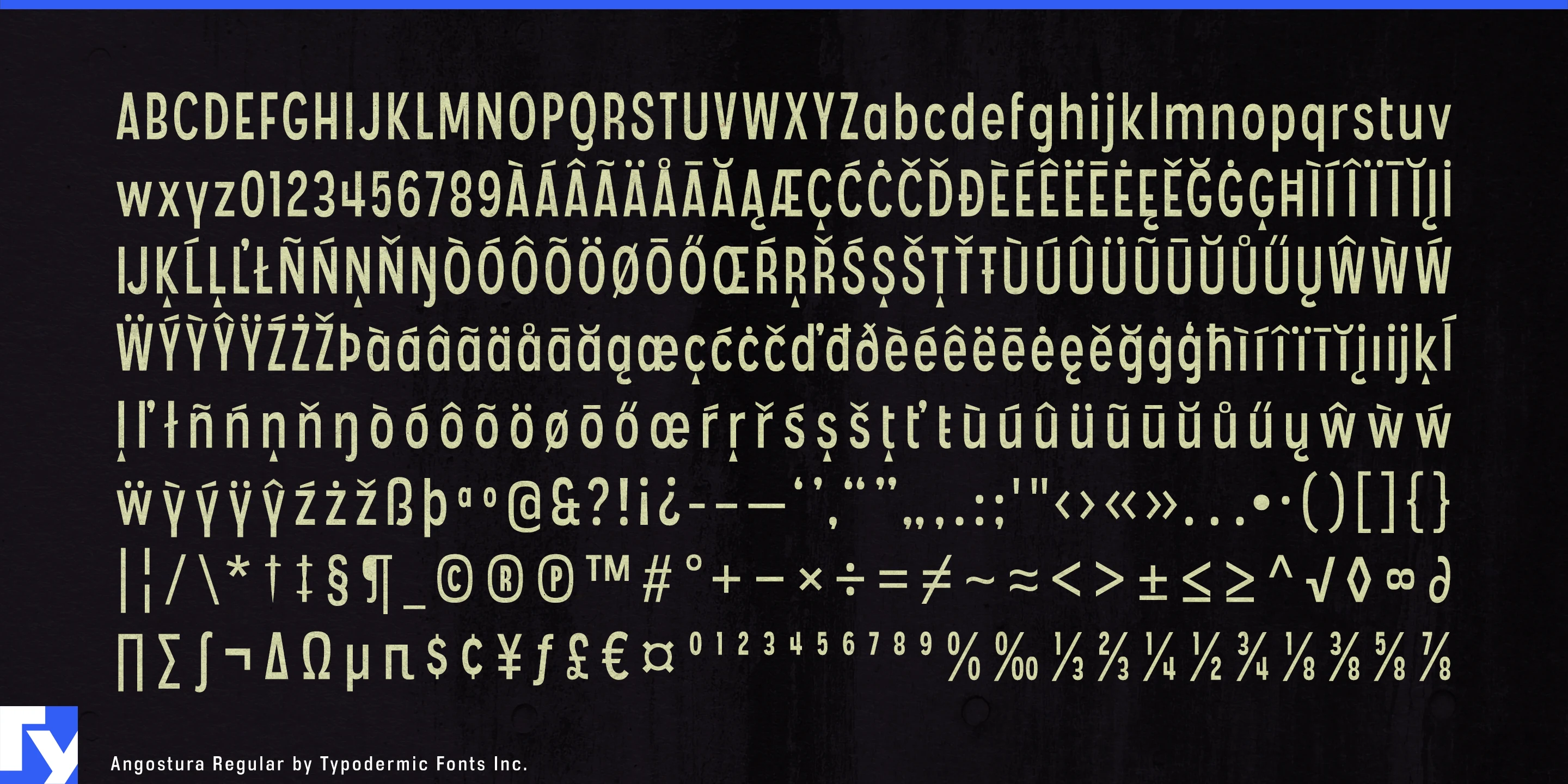 Schriftmuster 5 von Angostura