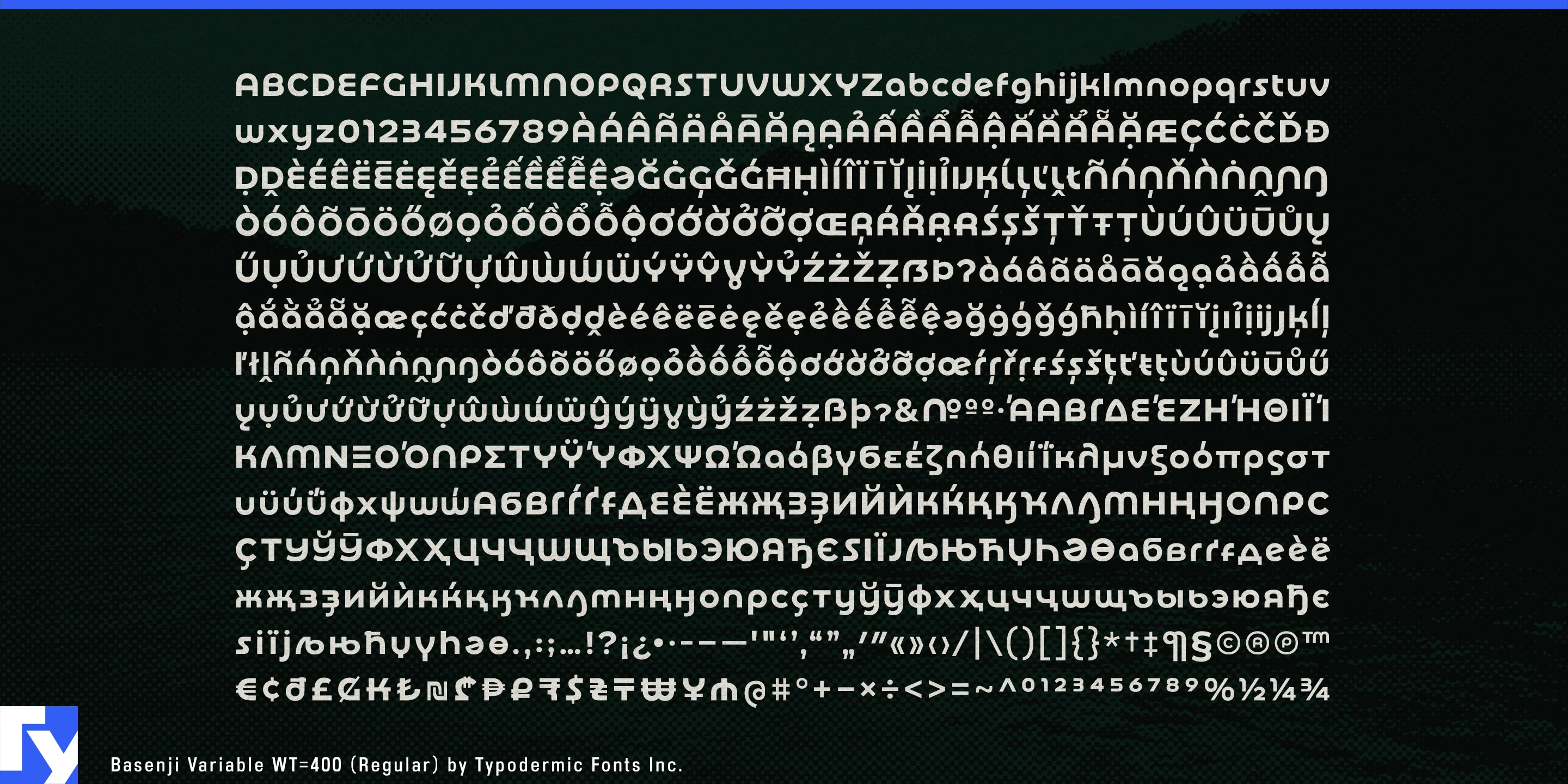 Schriftmuster 12 von Basenji