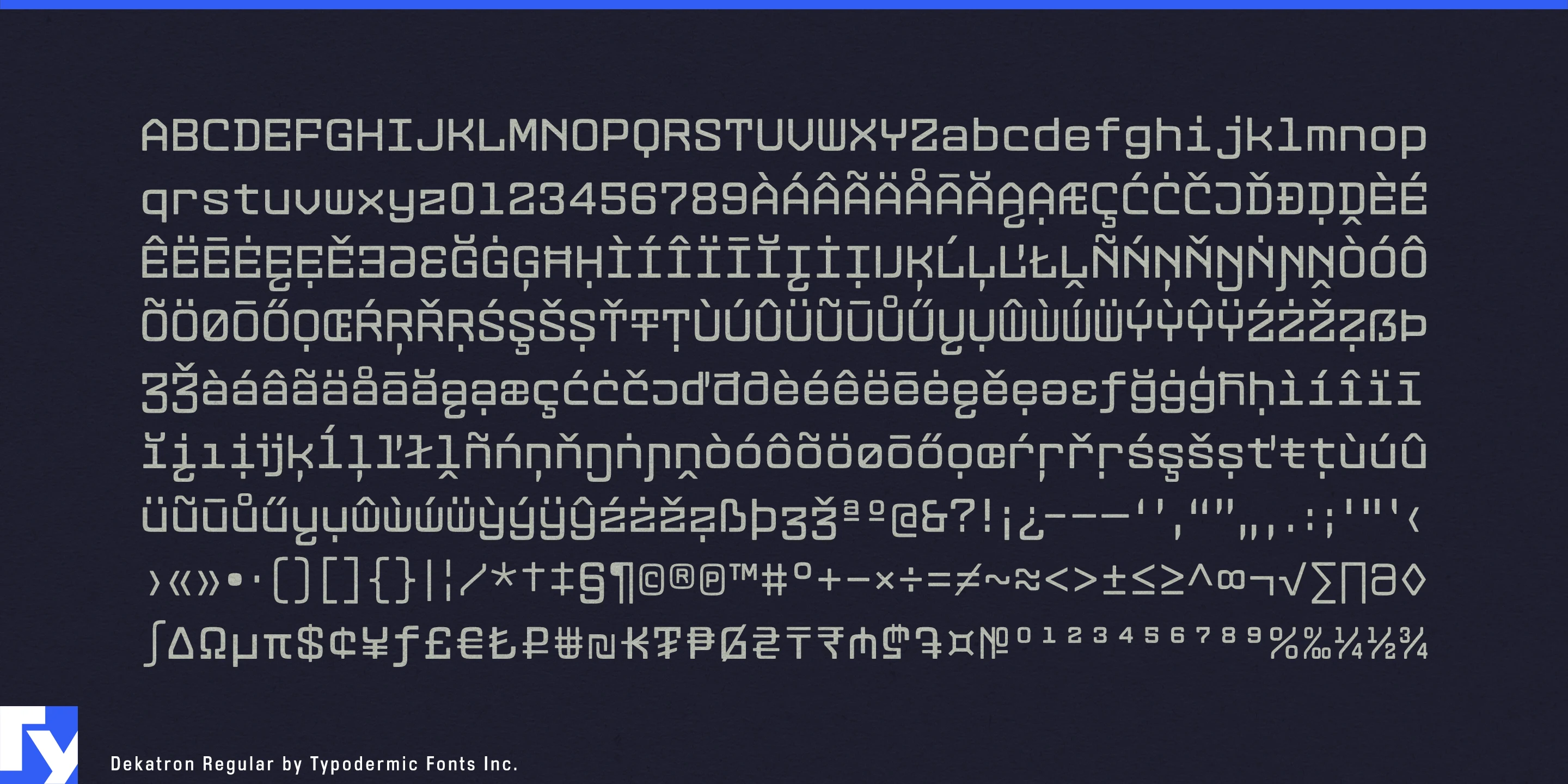 Schriftmuster 5 von Dekatron