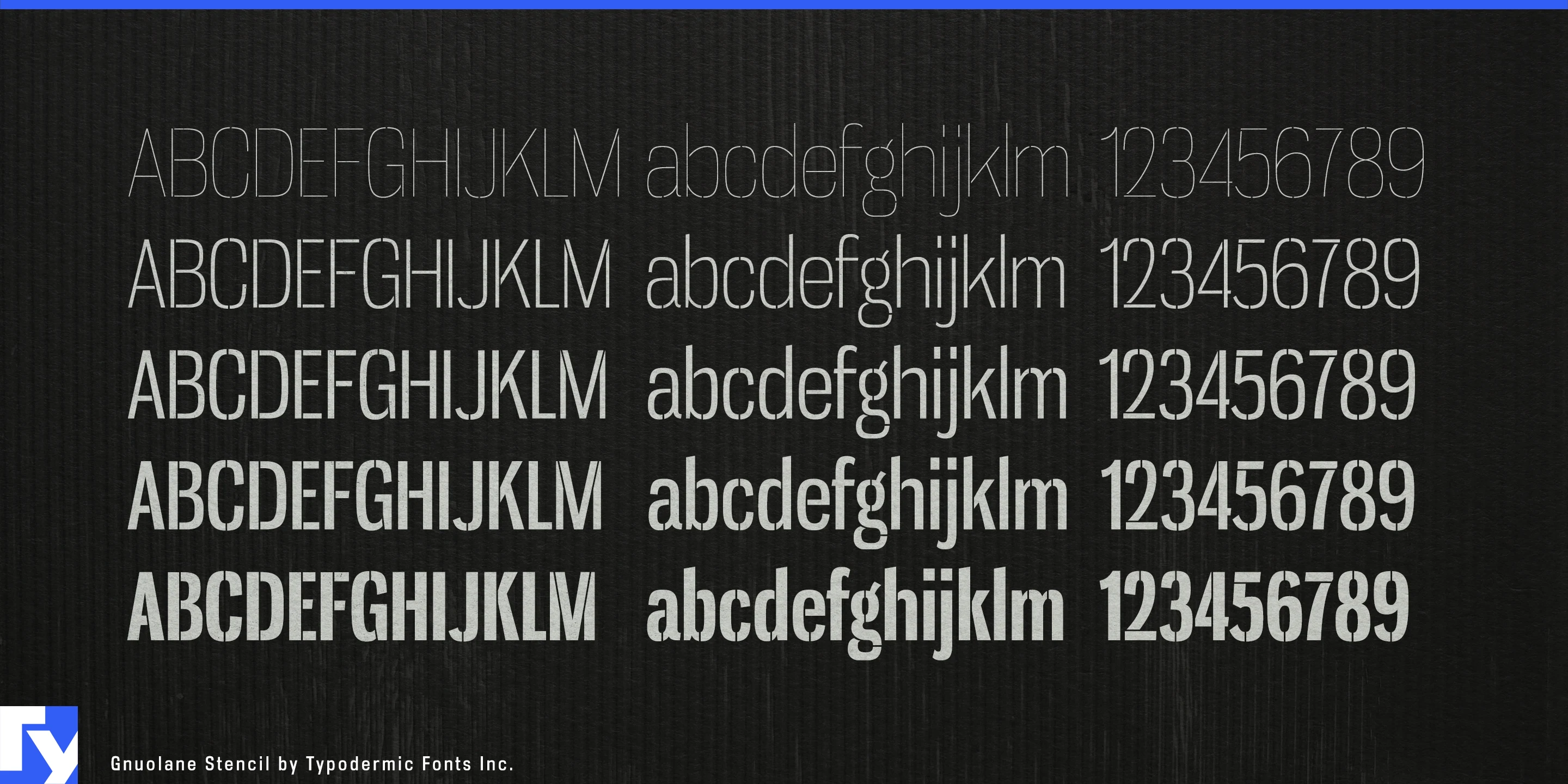 Gnuolane Stencil specimen 4