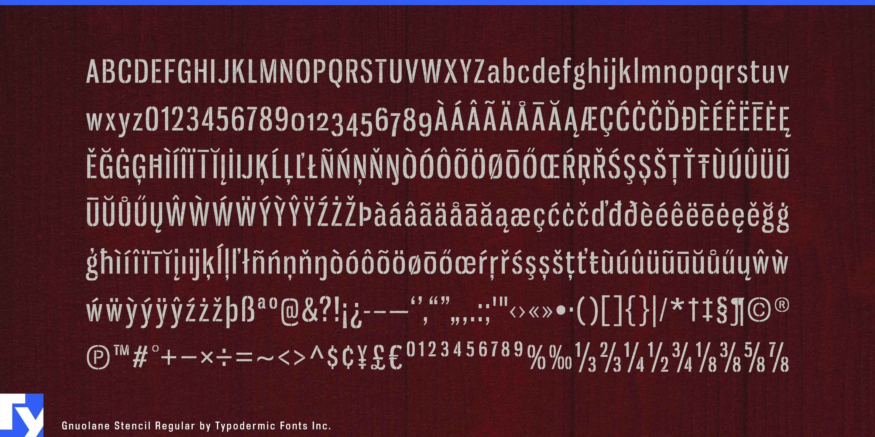 Gnuolane Stencil specimen 5